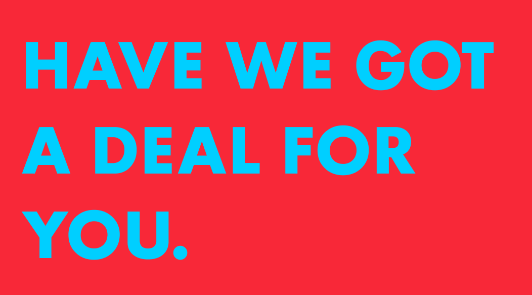 Doin' dealz.