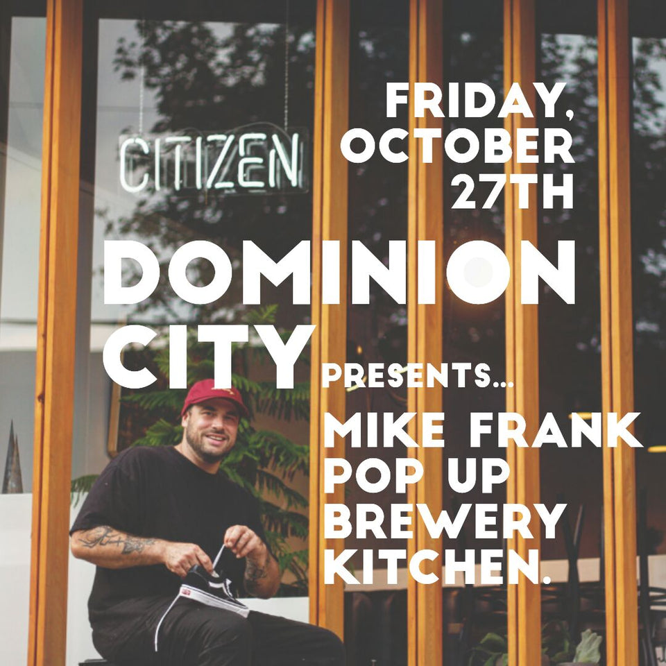 Mike Frank Pop Up Brewery Kitchen.