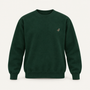 Forest green Dominion City Heritage Goose crewneck with a small embroidered Canada goose on the left chest.